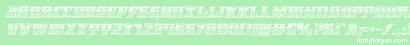 Lifeforcechromeital Font – White Fonts on Green Background