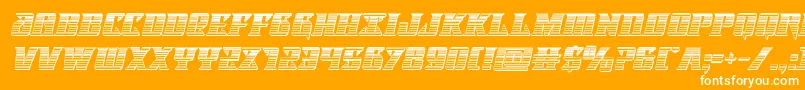 Lifeforcechromeital Font – White Fonts on Orange Background