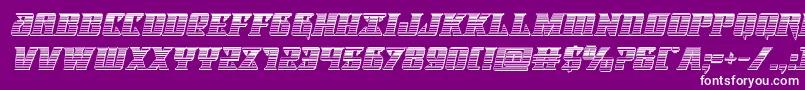 Lifeforcechromeital Font – White Fonts on Purple Background