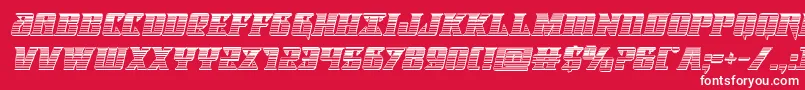 Lifeforcechromeital Font – White Fonts on Red Background