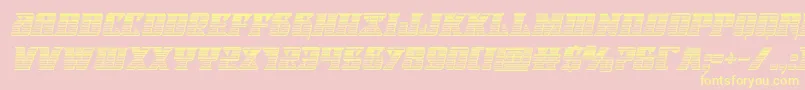 Lifeforcechromeital Font – Yellow Fonts on Pink Background