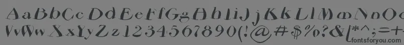 フォントAirdriedparmafont – 黒い文字の灰色の背景