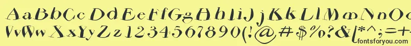 Шрифт Airdriedparmafont – чёрные шрифты на жёлтом фоне