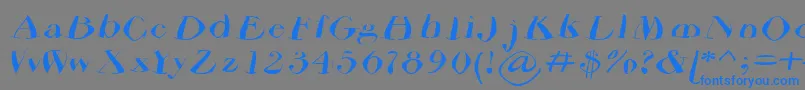Airdriedparmafont Font – Blue Fonts on Gray Background