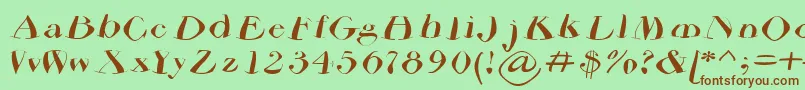 Airdriedparmafont Font – Brown Fonts on Green Background