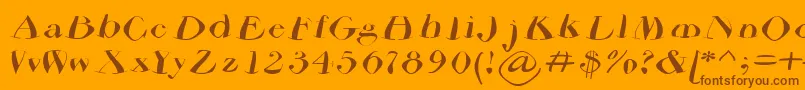 Airdriedparmafont Font – Brown Fonts on Orange Background