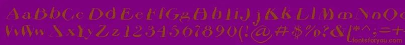 Шрифт Airdriedparmafont – коричневые шрифты на фиолетовом фоне