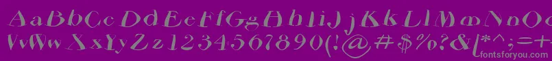 フォントAirdriedparmafont – 紫の背景に灰色の文字