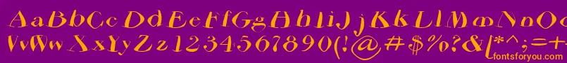 Airdriedparmafont Font – Orange Fonts on Purple Background