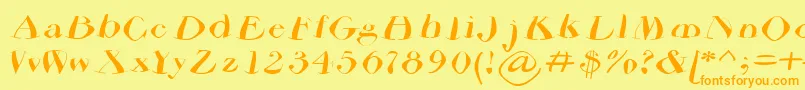 Airdriedparmafont Font – Orange Fonts on Yellow Background