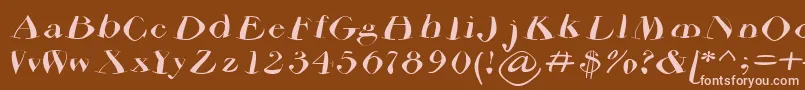 Шрифт Airdriedparmafont – розовые шрифты на коричневом фоне