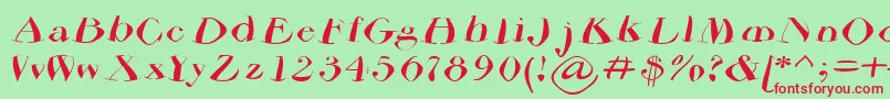 Airdriedparmafont Font – Red Fonts on Green Background