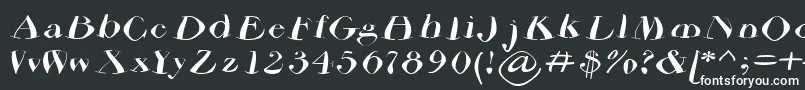 Airdriedparmafont-fontti – valkoiset fontit