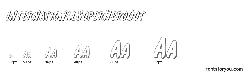 Размеры шрифта InternationalSuperHeroOut