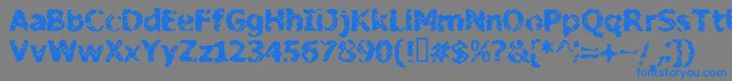 フォントStileProject – 灰色の背景に青い文字