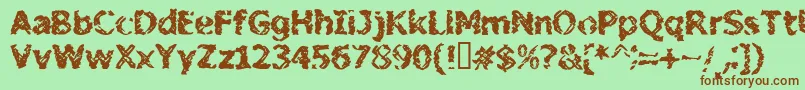 StileProject Font – Brown Fonts on Green Background