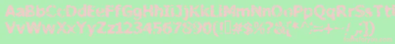 StileProject Font – Pink Fonts on Green Background