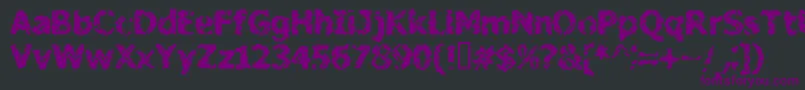 StileProject-Schriftart – Violette Schriften auf schwarzem Hintergrund