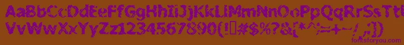 StileProject Font – Purple Fonts on Brown Background