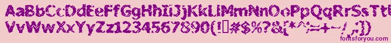 StileProject Font – Purple Fonts on Pink Background