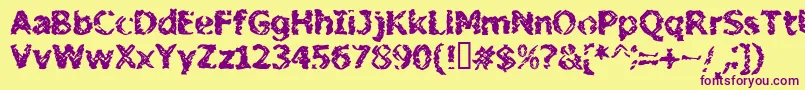 StileProject Font – Purple Fonts on Yellow Background