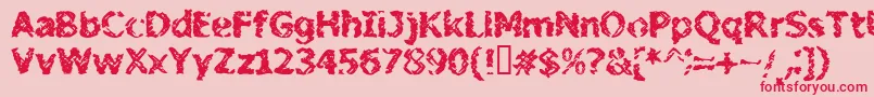 StileProject Font – Red Fonts on Pink Background