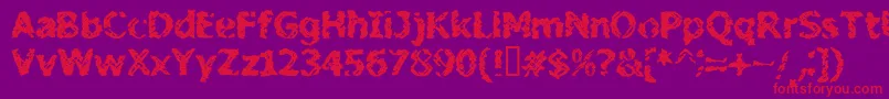 StileProject Font – Red Fonts on Purple Background