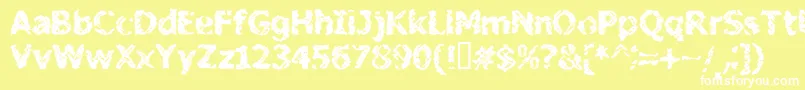 StileProject Font – White Fonts on Yellow Background