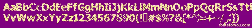 StileProject-fontti – keltaiset fontit violetilla taustalla