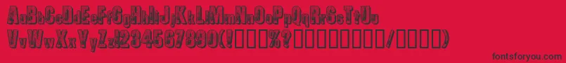 Spiders Font – Black Fonts on Red Background