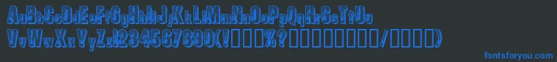 Spiders Font – Blue Fonts on Black Background