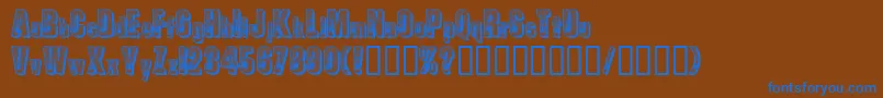 Spiders Font – Blue Fonts on Brown Background