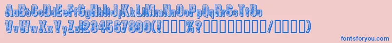 Spiders Font – Blue Fonts on Pink Background
