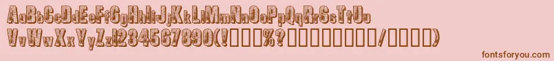 Spiders Font – Brown Fonts on Pink Background