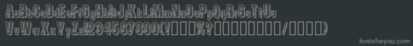 Spiders Font – Gray Fonts on Black Background