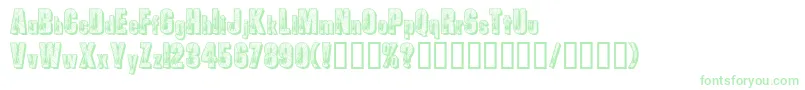 Spiders Font – Green Fonts on White Background