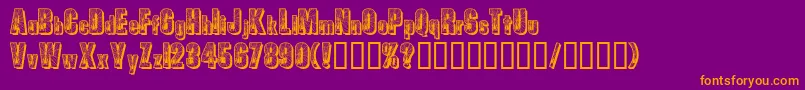 Spiders Font – Orange Fonts on Purple Background