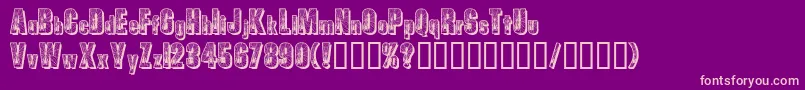 Spiders Font – Pink Fonts on Purple Background