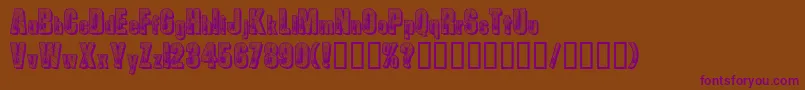 Spiders Font – Purple Fonts on Brown Background