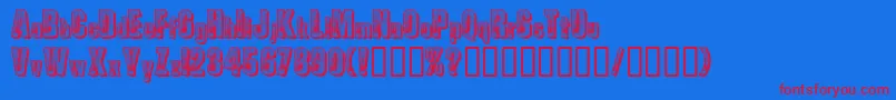 Spiders Font – Red Fonts on Blue Background