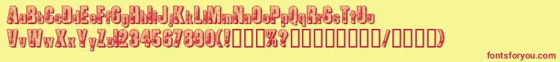 Spiders Font – Red Fonts on Yellow Background