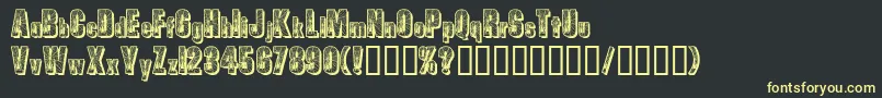 Spiders Font – Yellow Fonts on Black Background