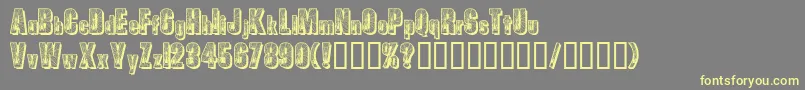 Spiders Font – Yellow Fonts on Gray Background