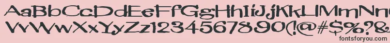 Brillianthre Font – Black Fonts on Pink Background