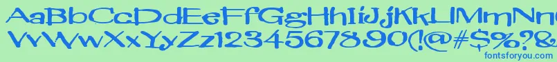 Brillianthre Font – Blue Fonts on Green Background