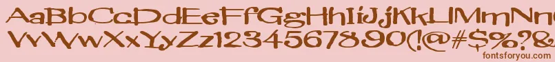 Brillianthre Font – Brown Fonts on Pink Background