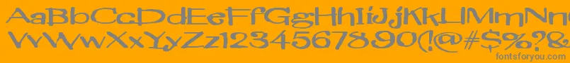 Brillianthre Font – Gray Fonts on Orange Background