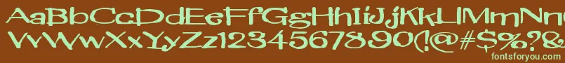 Brillianthre Font – Green Fonts on Brown Background