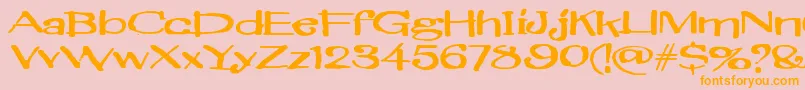 Brillianthre Font – Orange Fonts on Pink Background