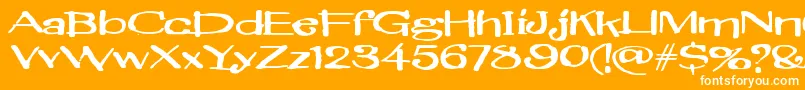 Brillianthre Font – White Fonts on Orange Background